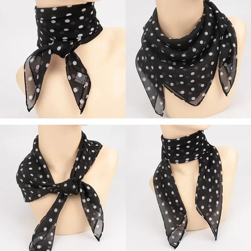 Écharpe Chic à Pois Chiffon