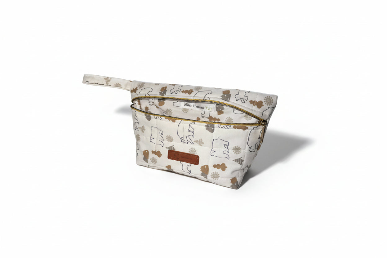 Trousse de toilette ou de maquillage en coton