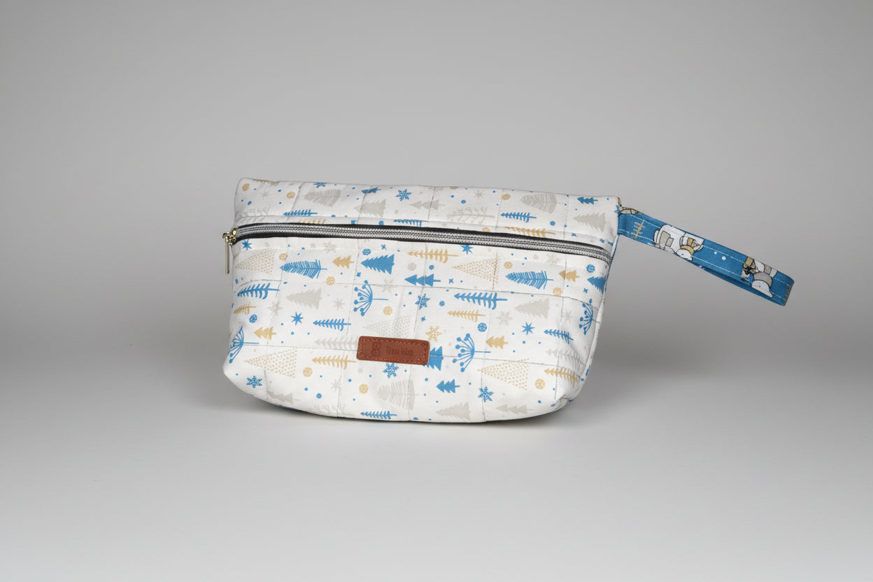 Grande trousse de toilette en coton wax.