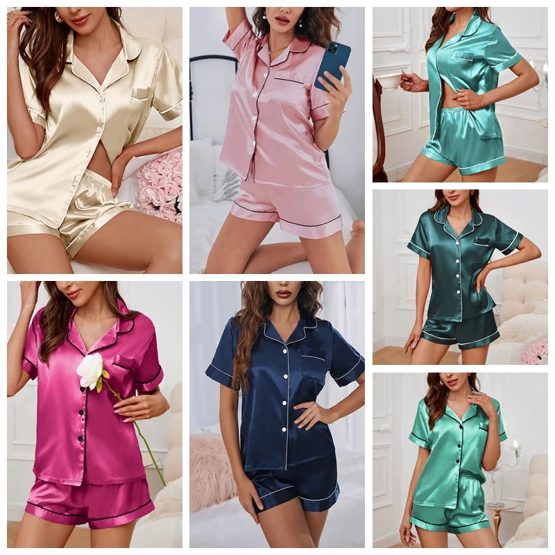 Pyjama Satin Doux Femme